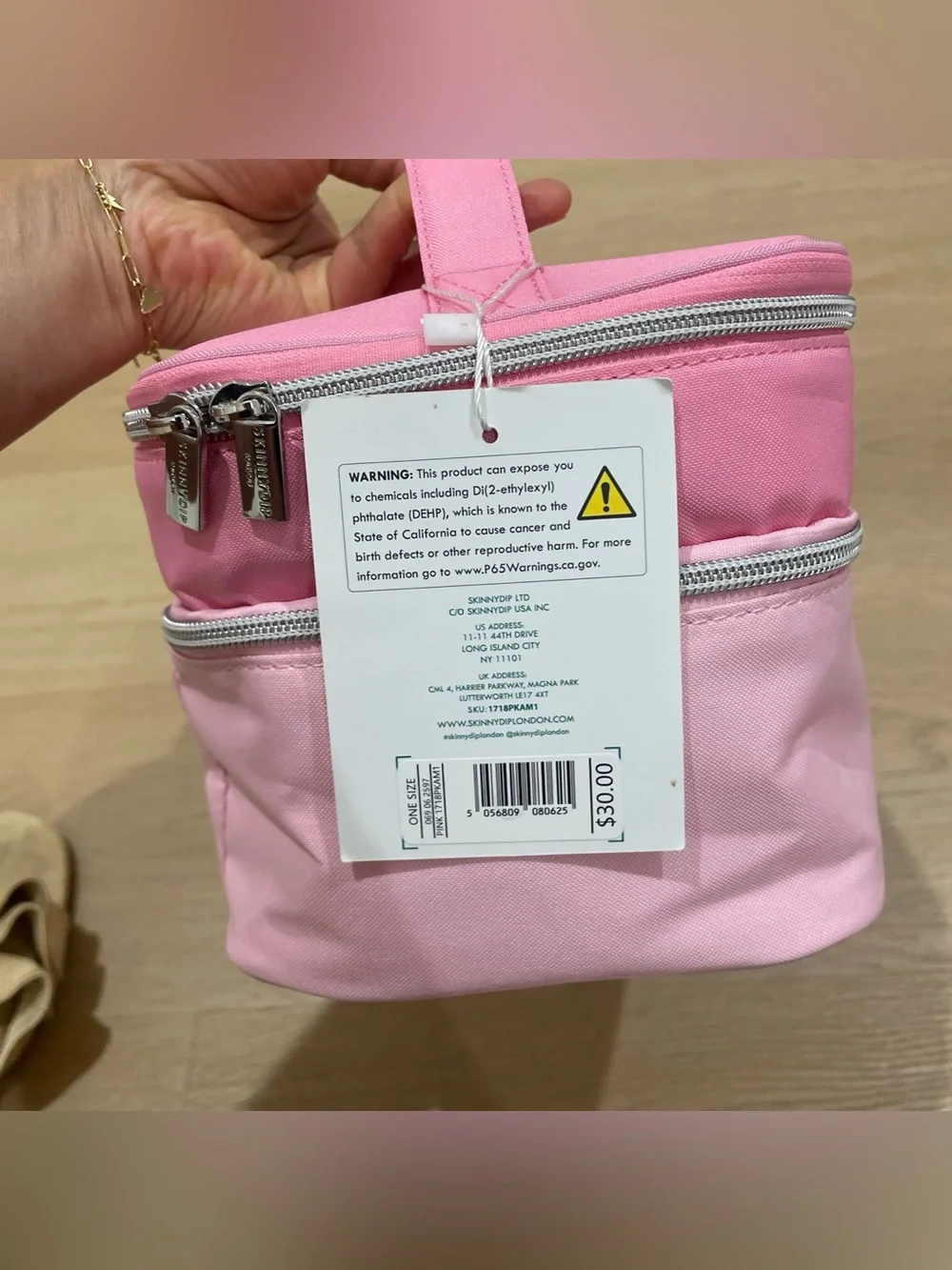 Skinnydip London Pink Two-Tone Vanity Case